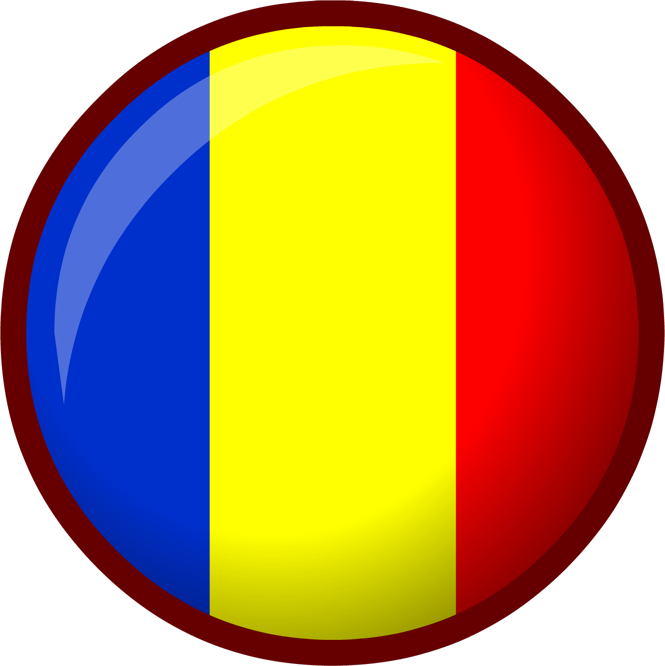 Romania Flag - Romania Flag In Circle (1324x1326)