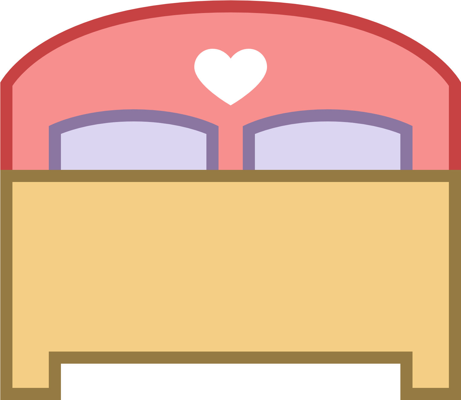 Drawn Bed Double Bed - Couple In Bed Icon (1600x1600)