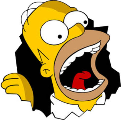 Homer Eating - Homer Simpson (400x397)