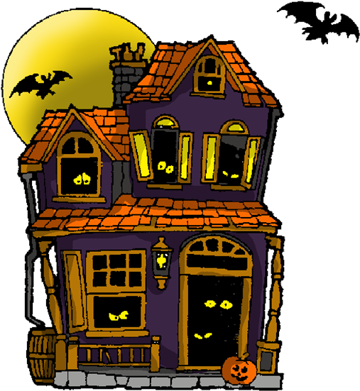 Free Cartoon Haunted House Clip Art - Cartoon (600x640)