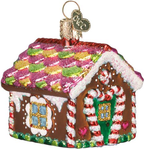 Gingerbread House Christmas Ornament - Old World Christmas Gingerbread House Ornament 2-1/2 (582x582)