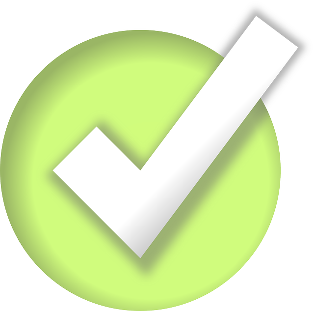 Check, Check Mark, Correct, Done, Approved, Green - Animasi Bergerak Tanda Centang (640x633)