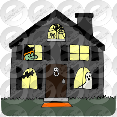 Haunted House Picture - Cartoon (380x380)