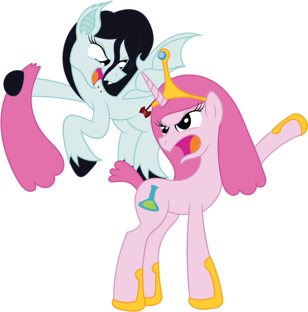 Marceline And Bubblegum Pony By T-3000 - Adventure Time Marceline And Bubblegum Fan Art (1024x1024)