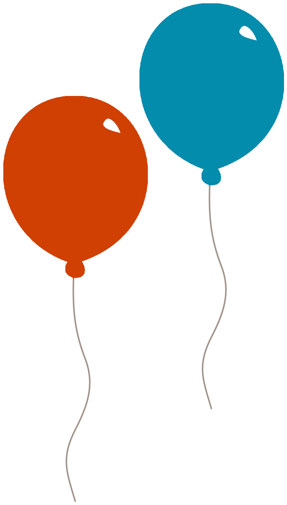 Balloon Red Blue Clip Art - Red And Blue Balloons (1081x1874)