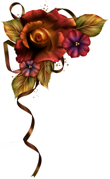 Png Güller,papatyalar,demet Çiçekler ,buketler,çiçek - Blue Flower Border (371x600)