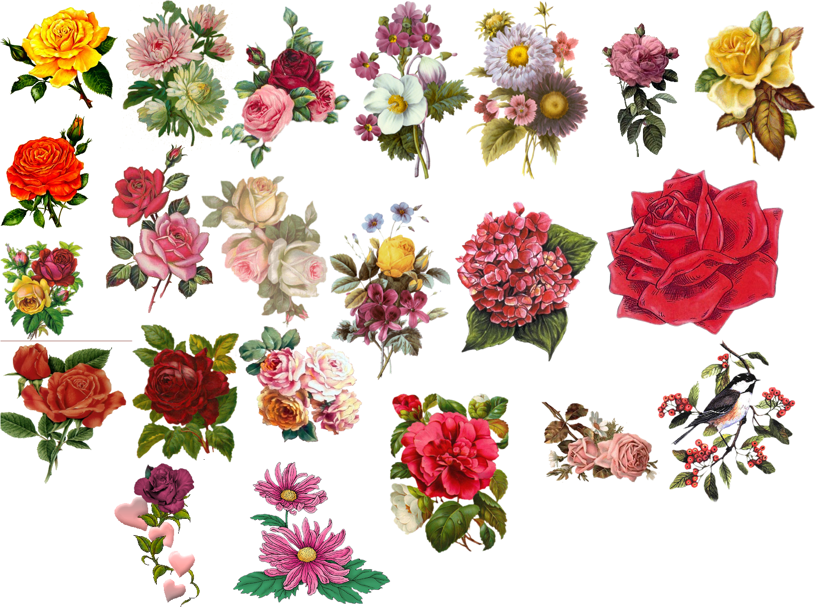 Vintage Floral Png - Vintage Flower Art Transparent (1600x1200)