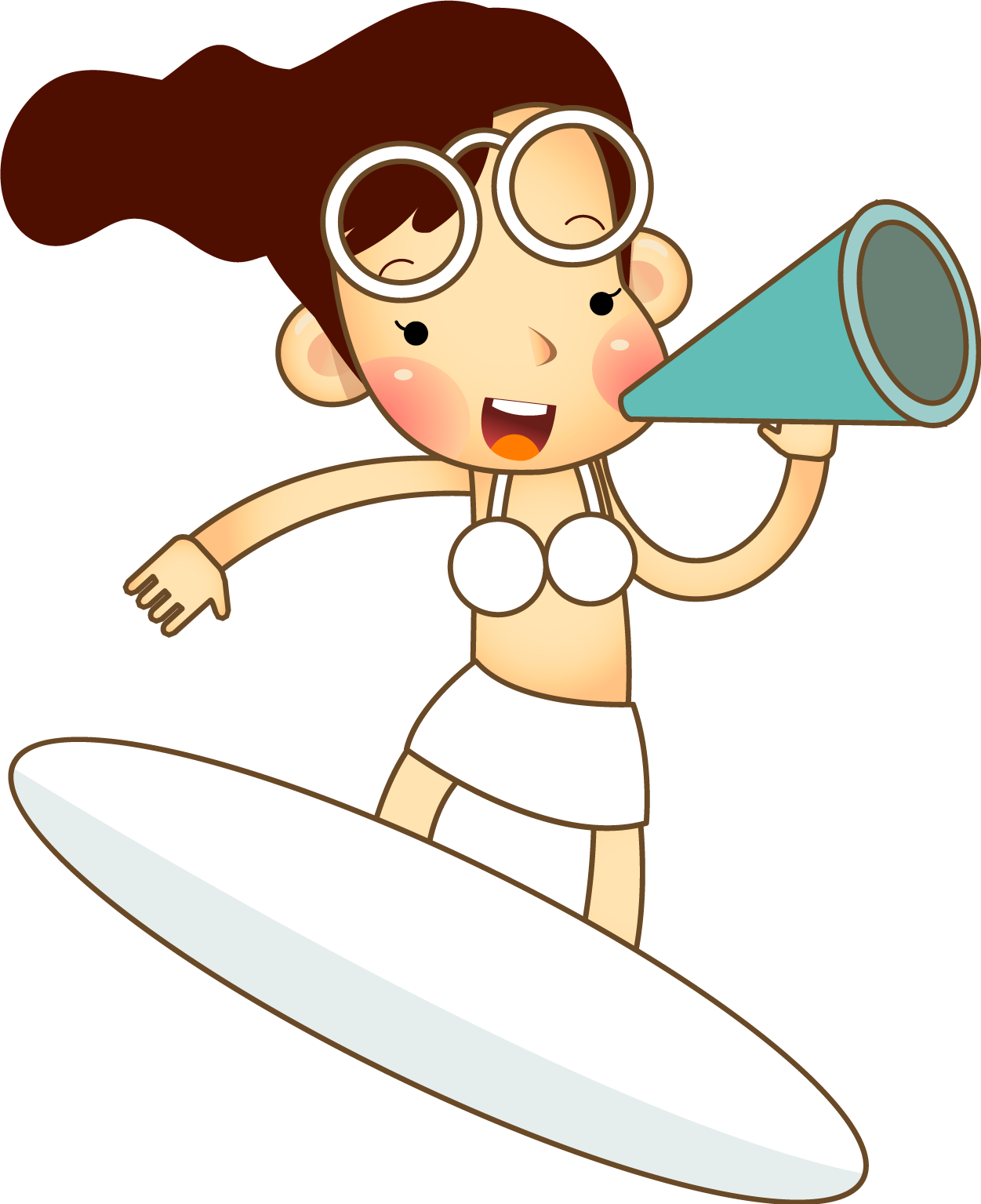 Vector Surfing The Girl With The Horn 1251*1535 Transprent - Vector Surfing The Girl With The Horn 1251*1535 Transprent (1251x1535)