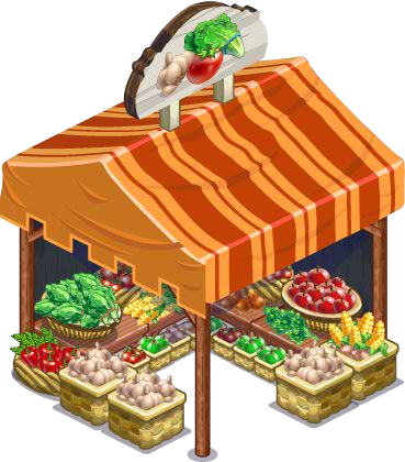 Harvestable-garlic Stall - Stall Png (369x420)