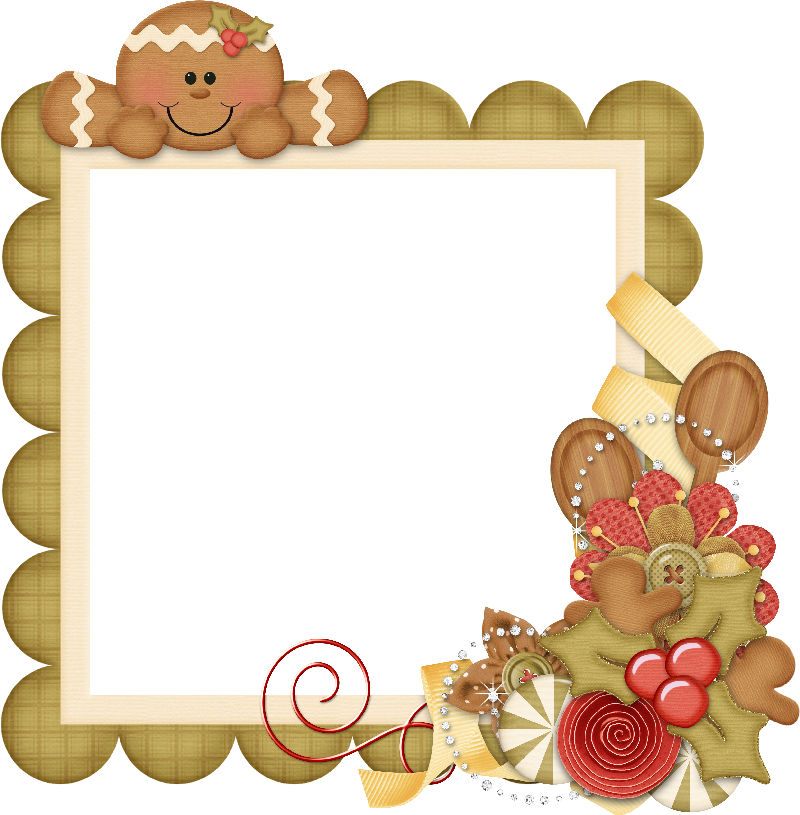 Gingerbread House Border Clipart - Gingerbread Frames (800x815)
