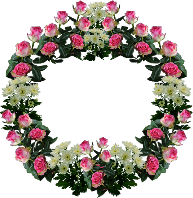Garden Roses Wreath Ascension Of Jesus Christmas Candlemas - Garden Roses Wreath Ascension Of Jesus Christmas Candlemas (623x640)