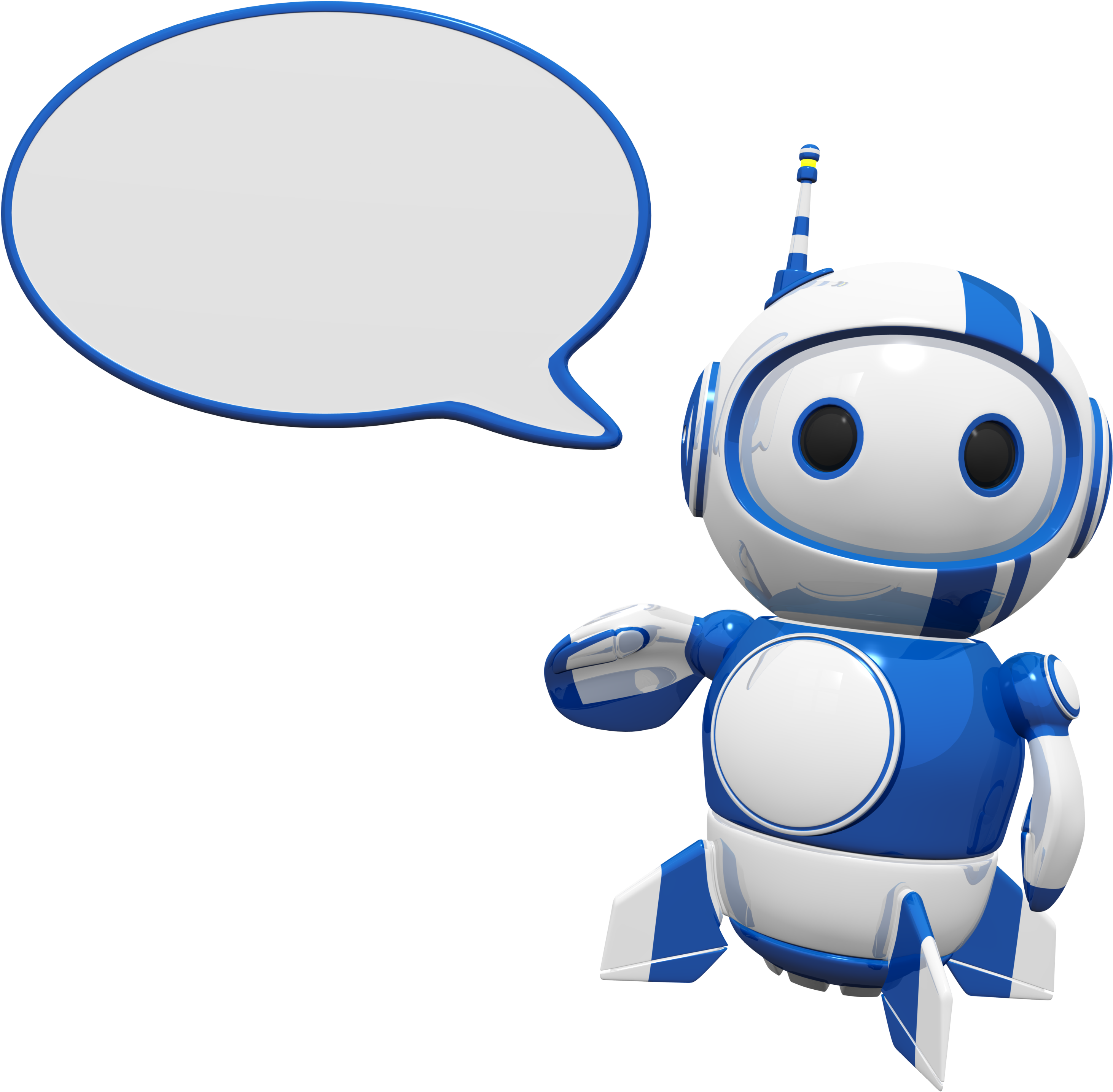 Word Bubble Clip Art - Render Bot (3200x3000)