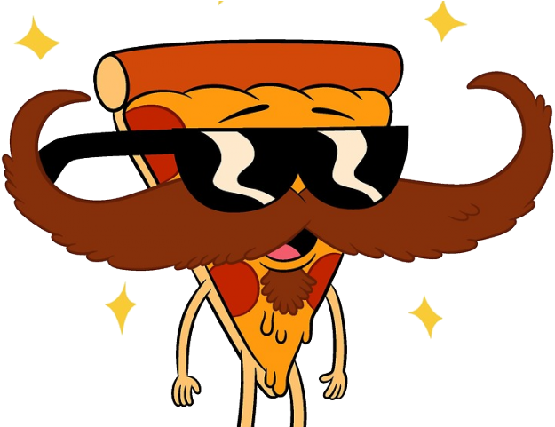 Uncle Grandpa Clipart - Pizza With A Mustache (640x480)