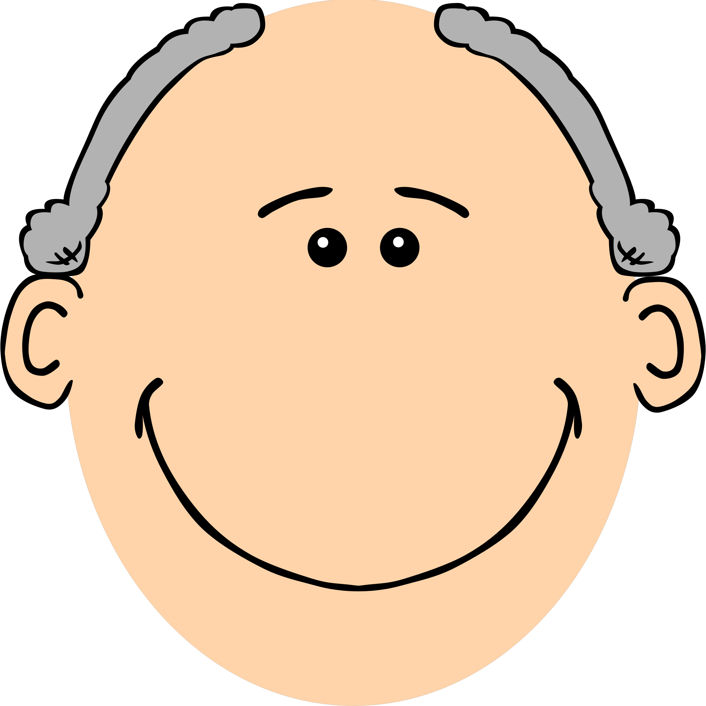Grandpa Grey - Cartoon Man Face (2357x2357)