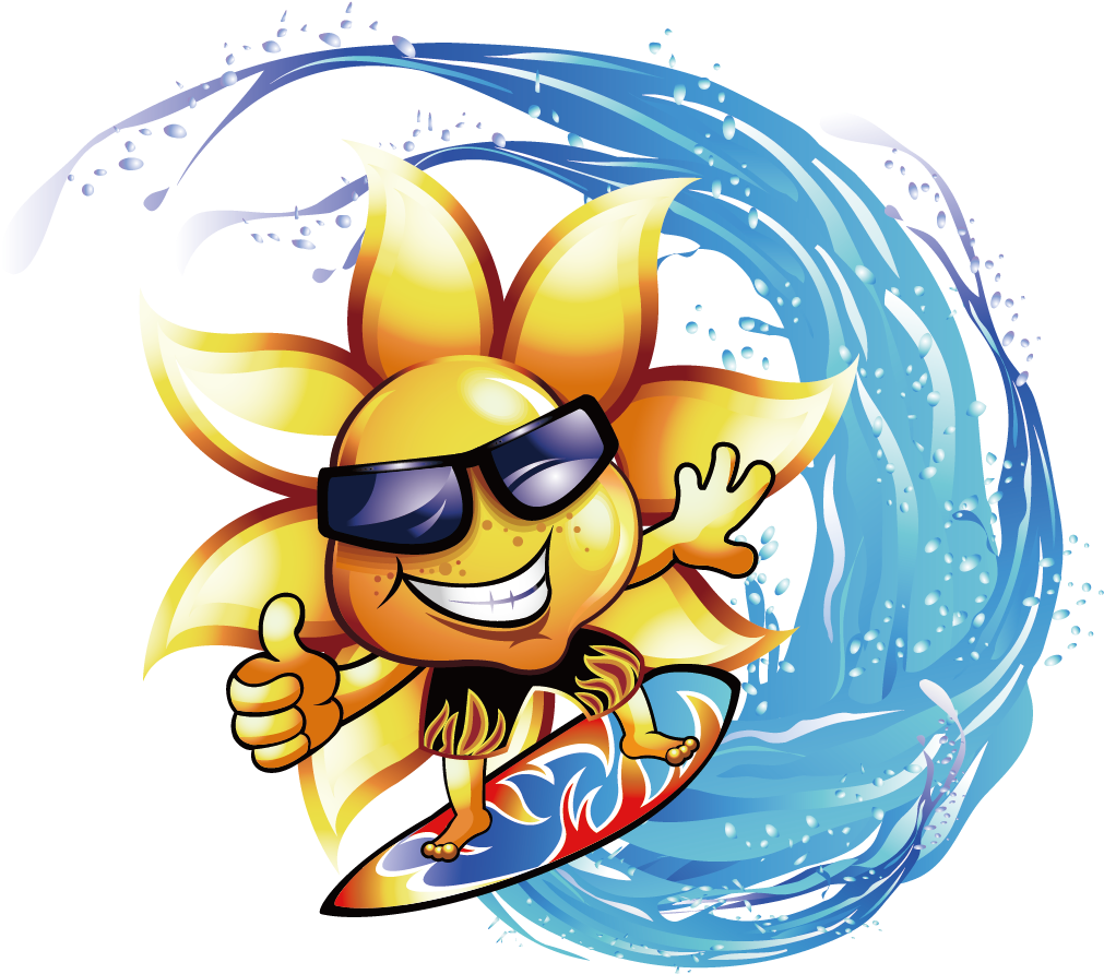 Surfing Common Sunflower Clip Art - Beach Groom Honeymoon Beach Towel (1181x1181)
