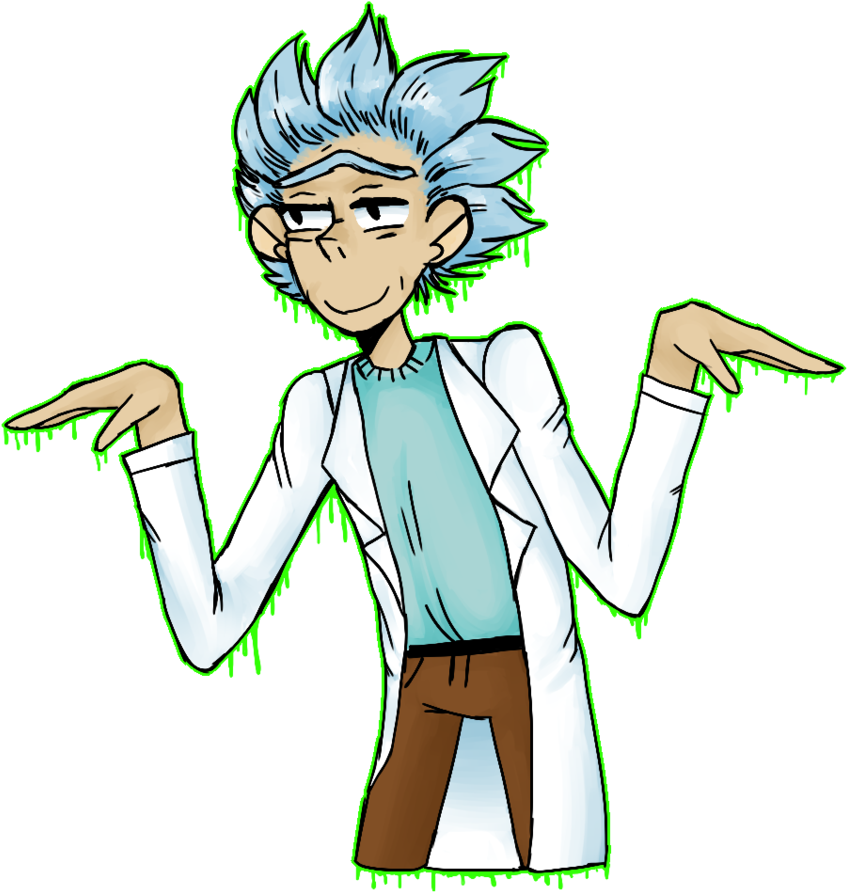 I Love My Schwifty Grandpa By Qioqos - Comics (870x918)