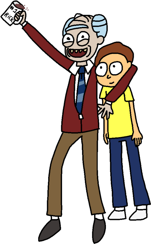 Grandpa Rick By Jonathann10 - Cartoon (894x894)