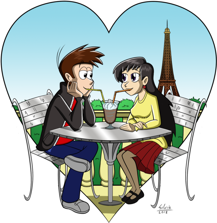 Milkshake And French Towers By Wildgirl91 - Cartoon (876x913)