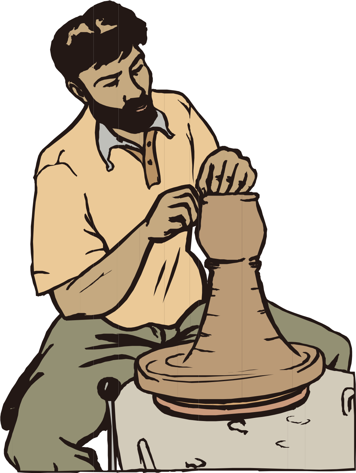 Animation Pottery Clip Art - Cartoon (1313x1528)