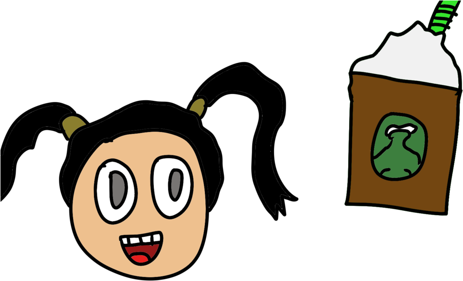White Girl And Her Starbucks Milkshake By The8bitdj - Cartoon (1024x768)