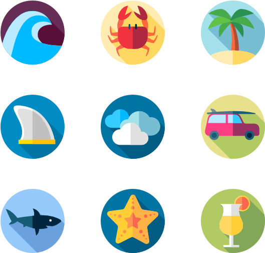 Surf - Flat Icons (600x564)