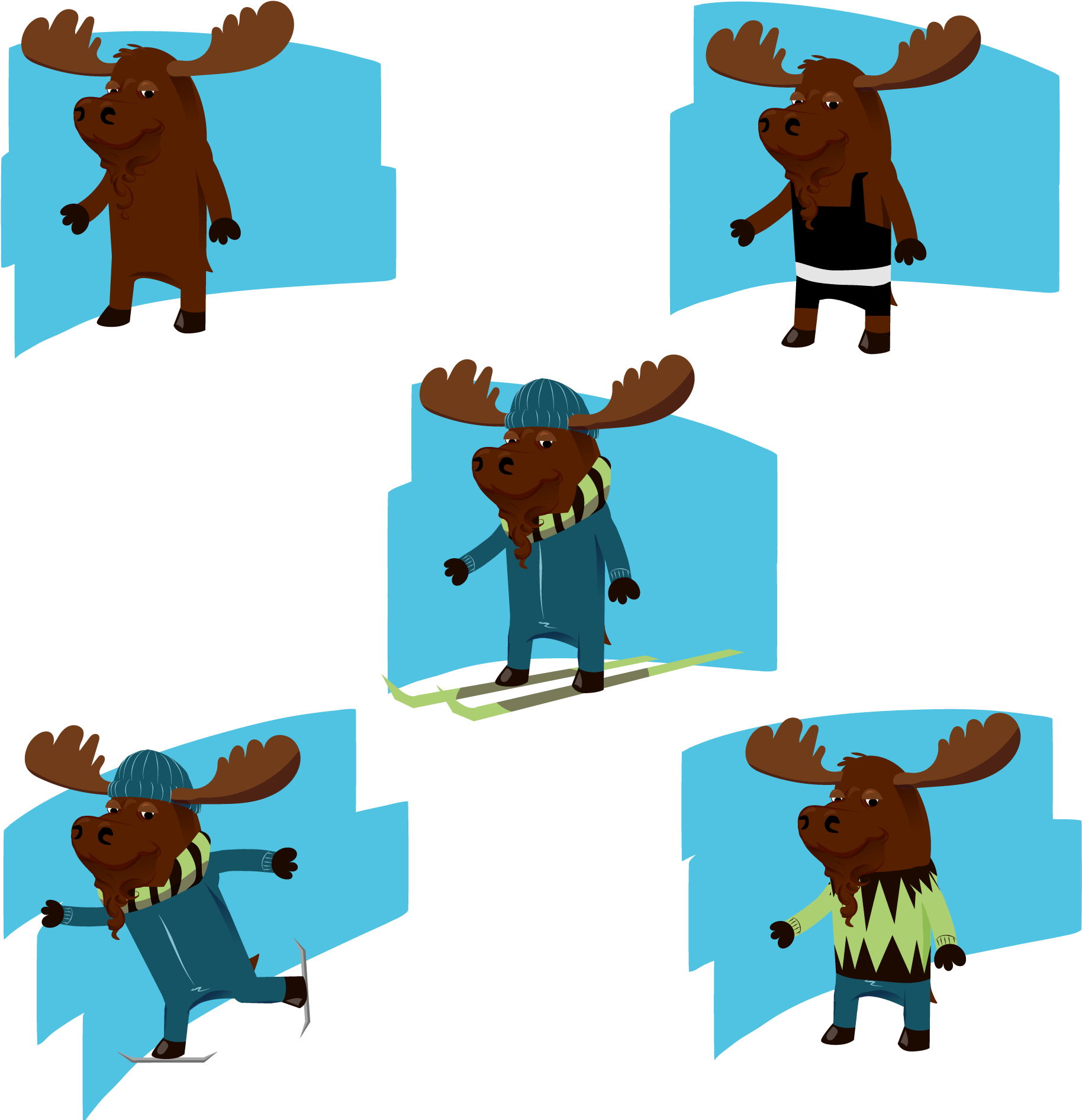How To Banff Moose - Cartoon (2000x2000)