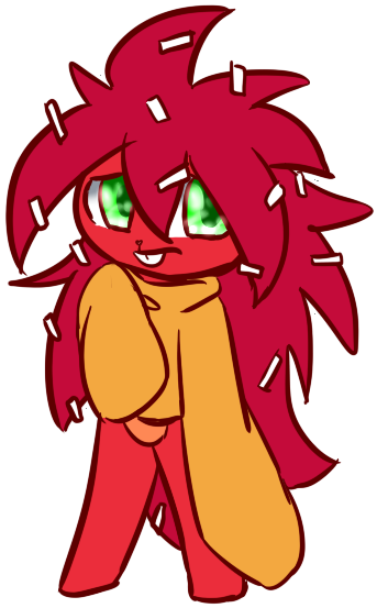 Flaky The Red Porcupine By Reyna174 - Cartoon (600x600)