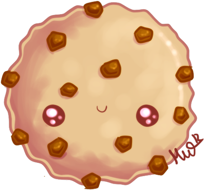Awesome Chocolate Chip Cookie Wallpaper Cute Cookie - Cute Cookie (430x410)