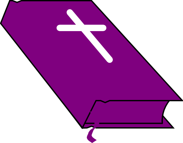 Purple Bible Clip Art At Clker - Bible Clip Art (600x469)