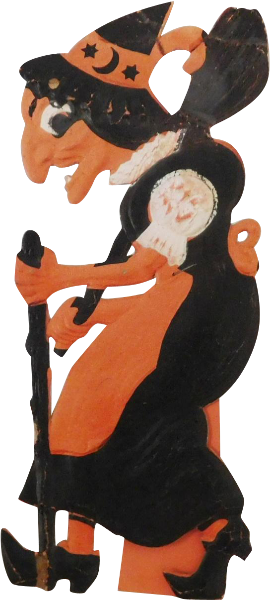 Vintage German Die Cut Embossed Halloween Decoration - Halloween (1205x1205)