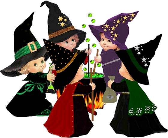 Morehead Halloween 46 - Cute Halloween Witch Cartoon (560x461)