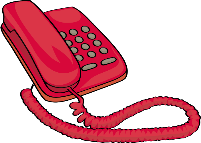 Telephone Red Clip Art - Telephone Red Clip Art (703x500)