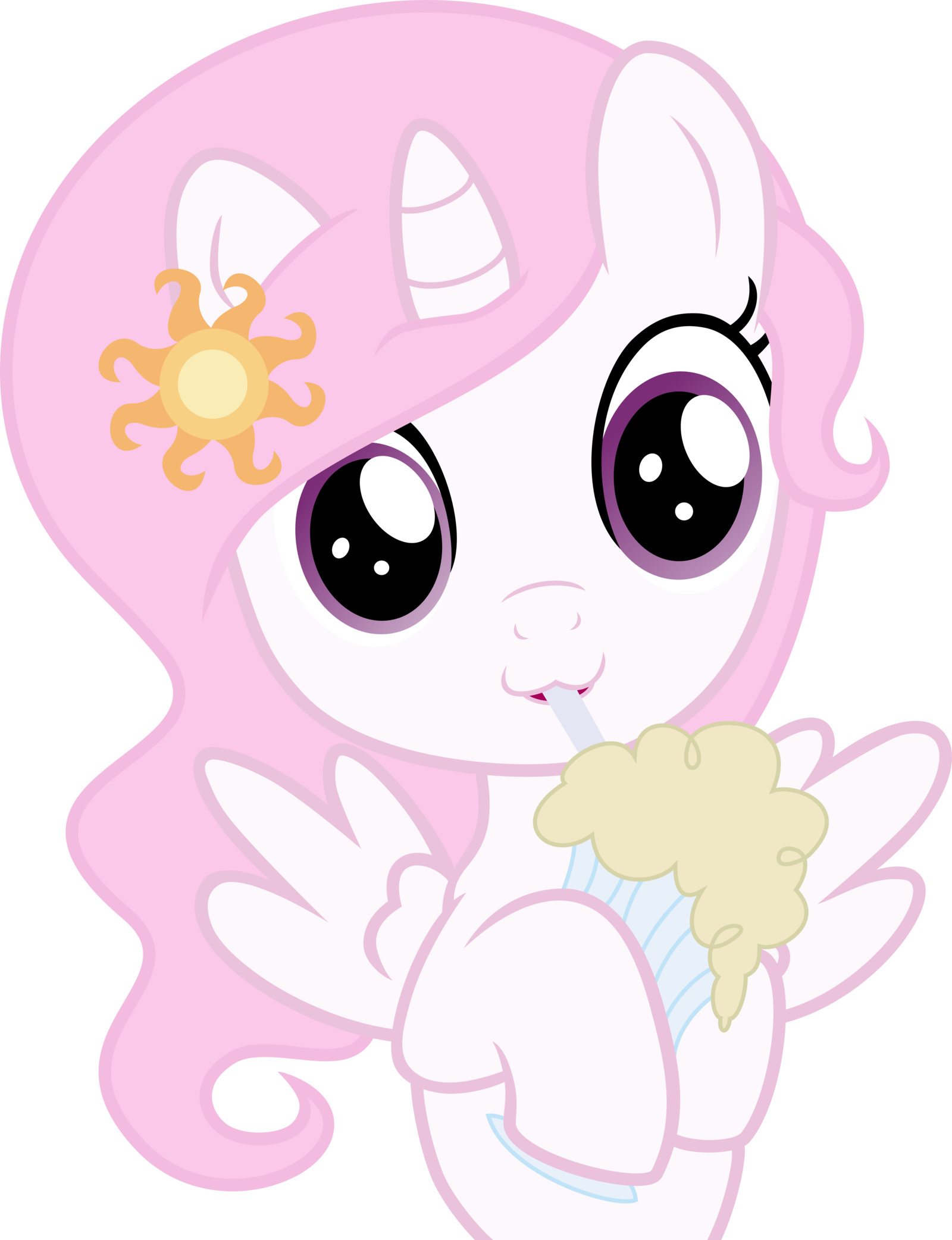 Filly Tia Drinking Milkshake By Mactavish1996 By Mactavish1996 - Mlp Princess Celestia Filly (1600x2084)