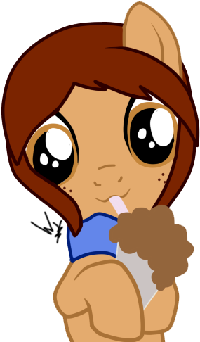Chocolate Drawing Milkshake - Cartoon (500x500)