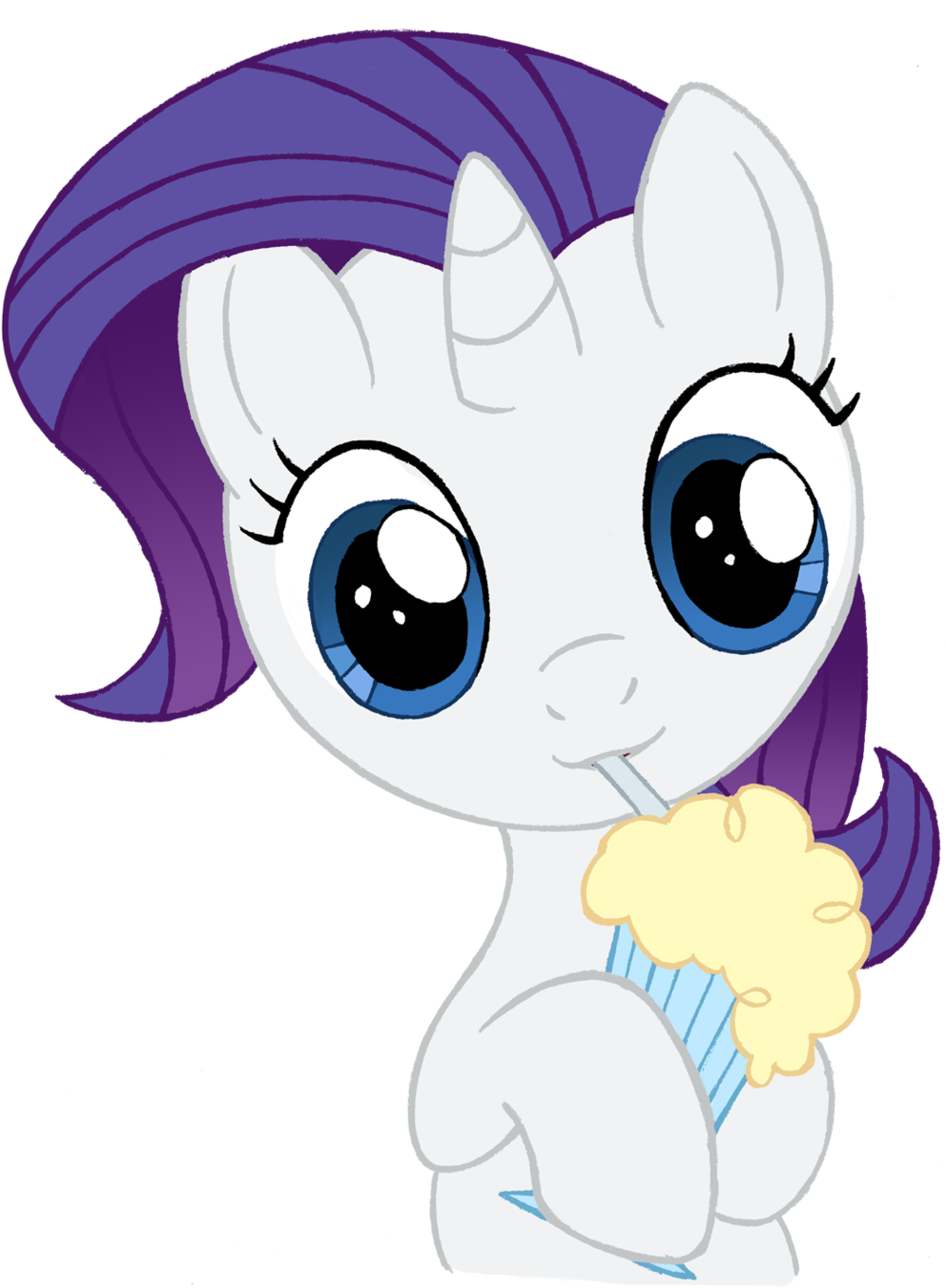 Filly Rarity With Milkshake By Snetri Filly Rarity - Twilight Sparkle Drinking Milkshake (1079x1429)
