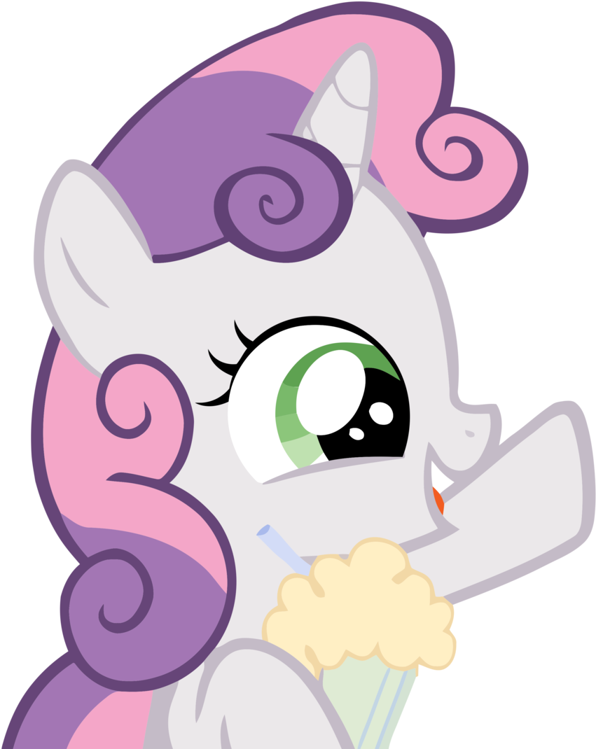 Sweetie Belle Milkshake By Vendetatj Sweetie Belle - Painting (1024x1268)