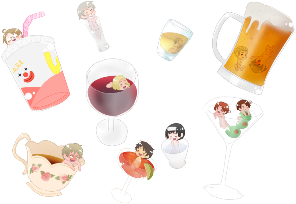 Hetalia Drinks By Kyokochibi - Hetalia: Axis Powers (1086x736)
