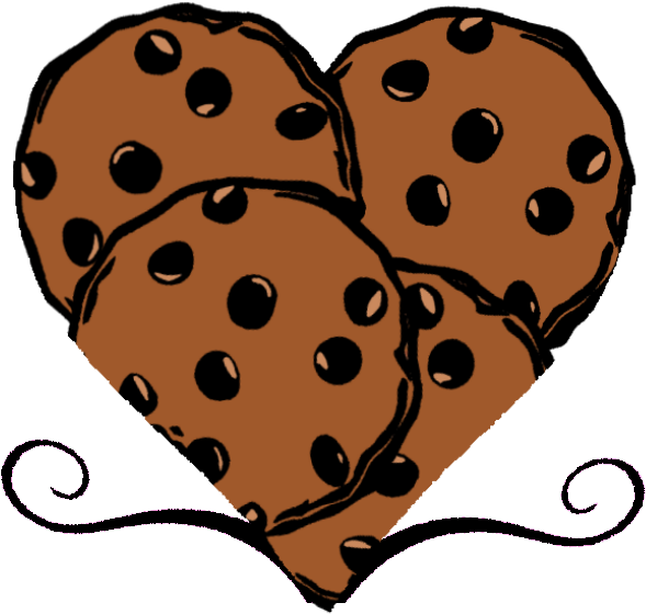 Kinnichi 22 4 Cookie Heart Cutie Mark By Darkbellnight - Chocolate Chip Cookie Throw Blanket (800x800)