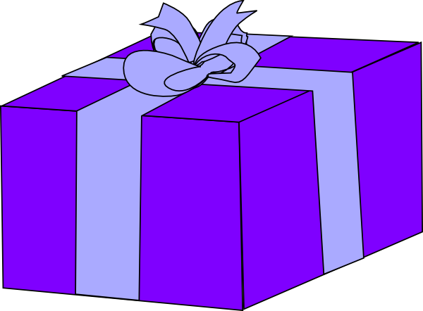 Purple Gift Box Clip Art At Clker Com Vector Clip Art - Clipart Of Gift Box (600x442)