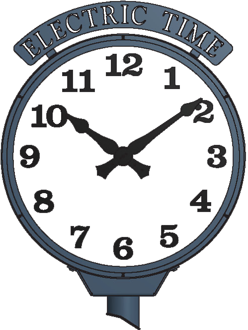 Concourse Street Clock With Optional Header - Clock (570x684)