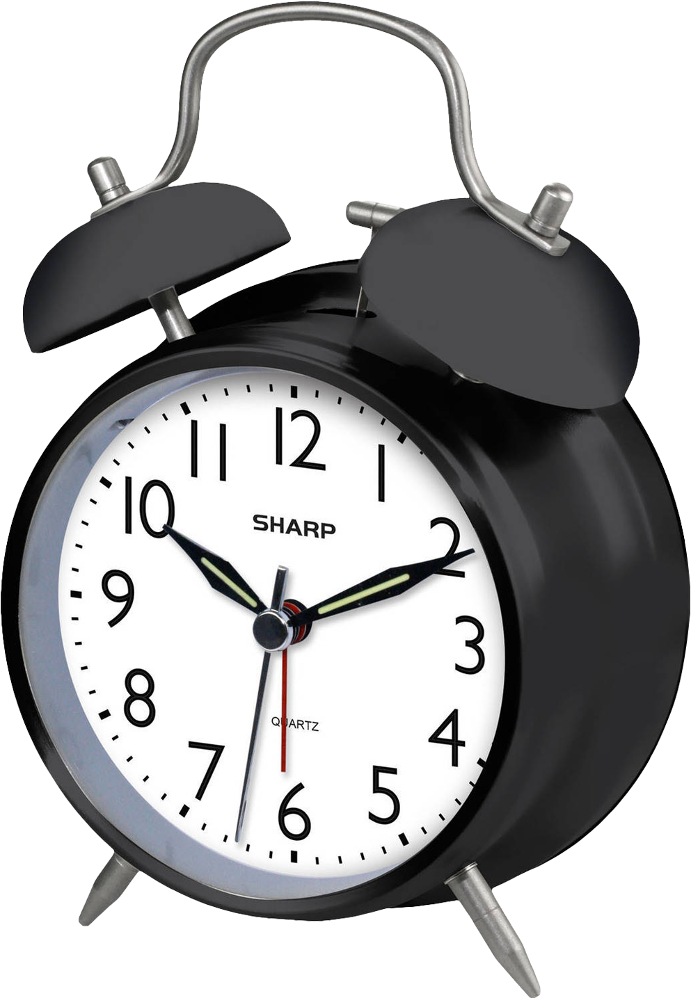 Clock Png Images Transparent Free Download - Sharp Quartz Analog Twin Bell Alarm Clock, Black (1118x1500)