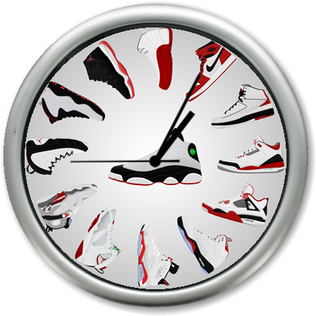 Jordan Shoes Clock (462x461)