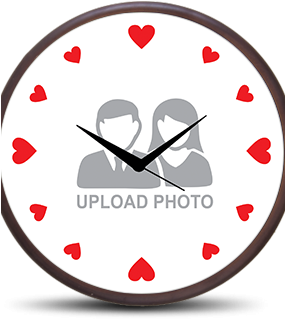 Hearts Wooden Wall Clock Hearts Wooden Wall Clock - Mobile Phone (284x426)