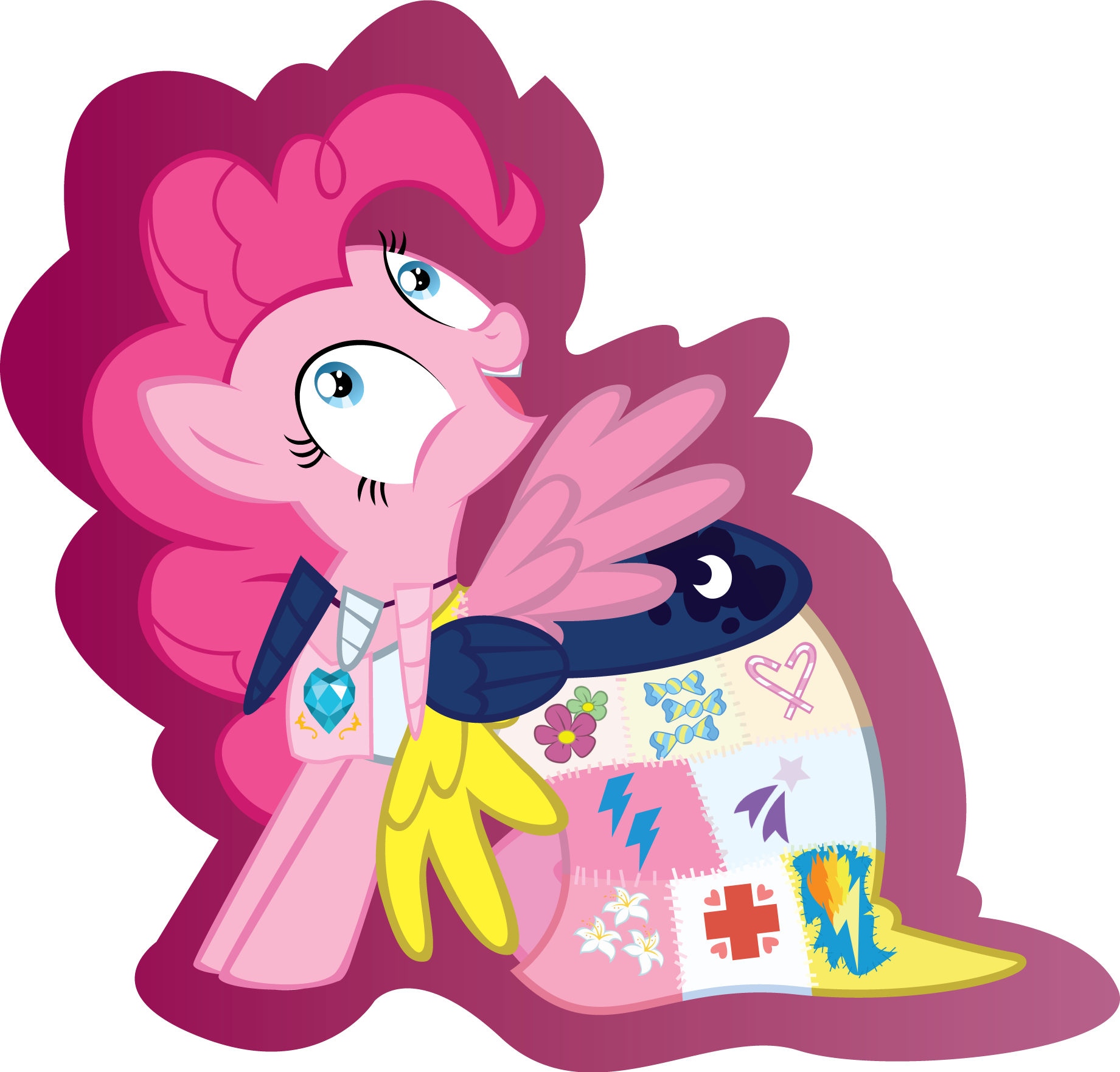 Cupcakes , Dress, Grimdark, Insane, Necklace, Pinkie - Mlp Pinkie Pie Cupcakes (1841x1762)