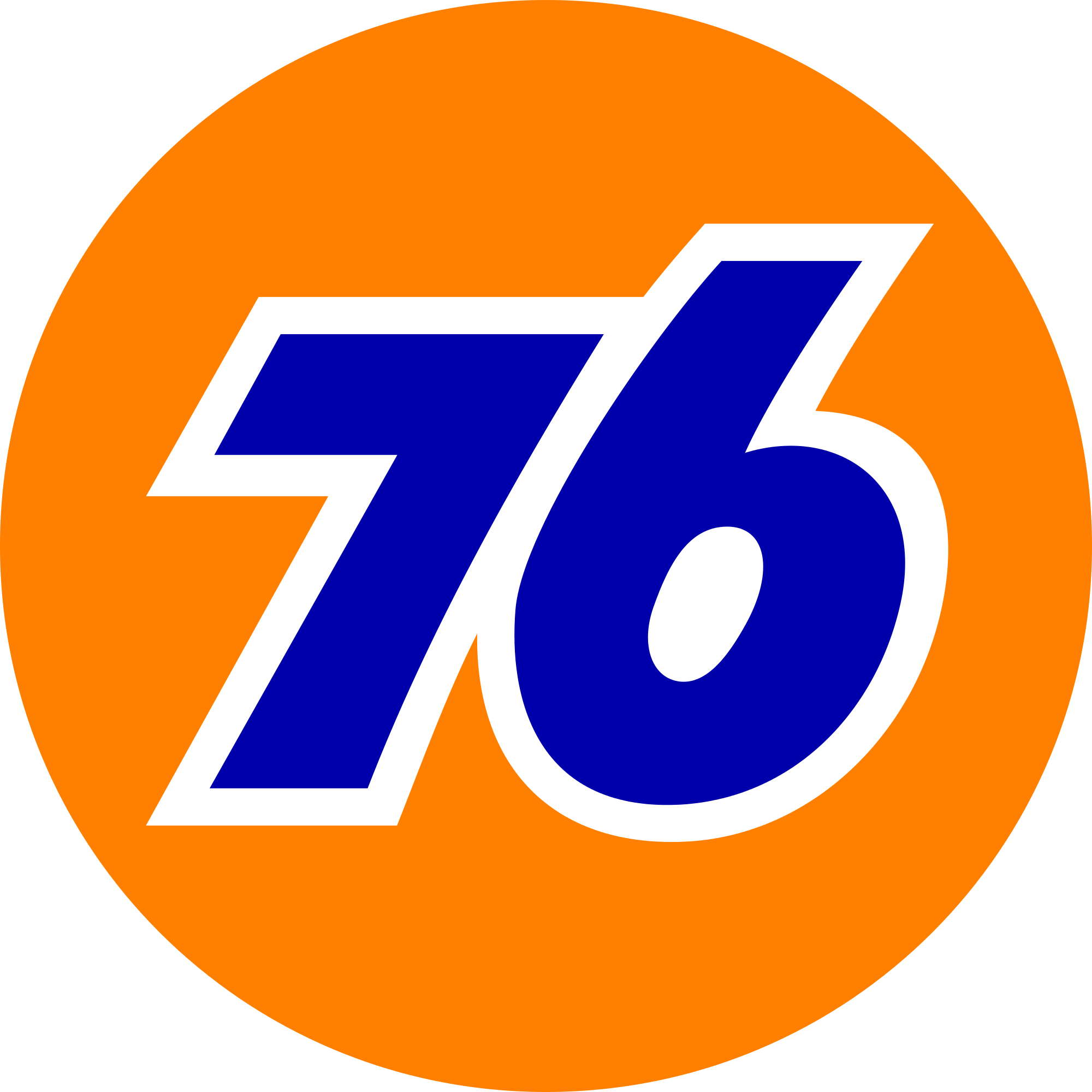 76 Orange Logo - 76 Gas Station Logo (2000x2000)