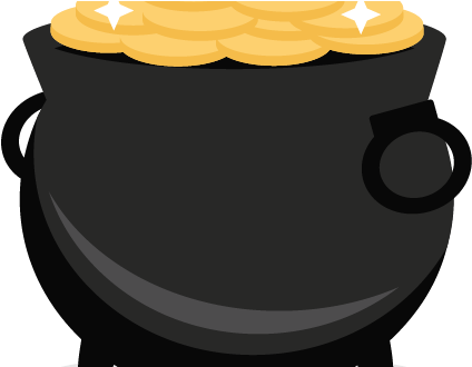 Popular Pot Of Gold Pics Svg Scrapbook Cut File Cute - Clip Art (432x329)