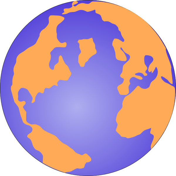Orange And Blue Globe (600x601)
