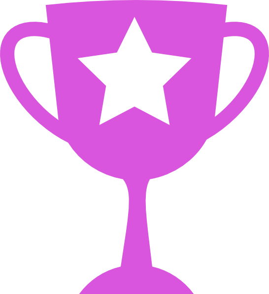 Trophy Clipart Purple - Trophy Icon Png (546x597)