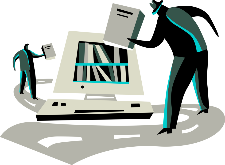 Vector Illustration Of Corporate Information Technology - Illustration (958x700)