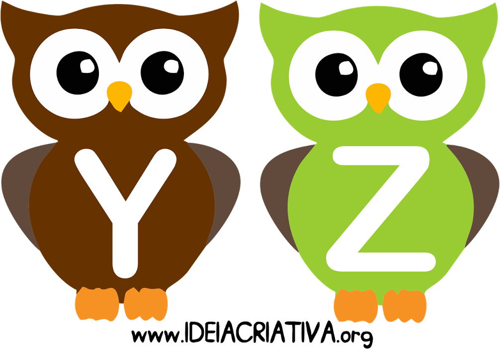 Alfabeto Letra Bastão Corujinhas - Alfabeto Da Coruja Para Imprimir (1132x1600)